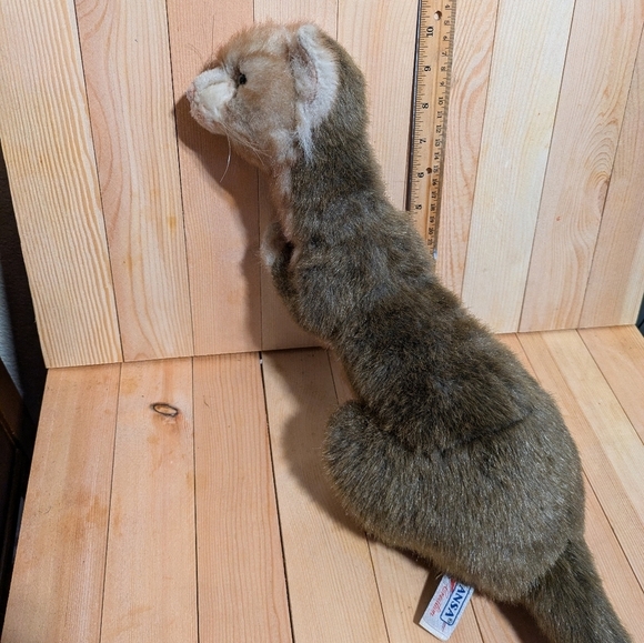 Hansa Brown Plush Ferret Toy preown - Picture 2 of 10